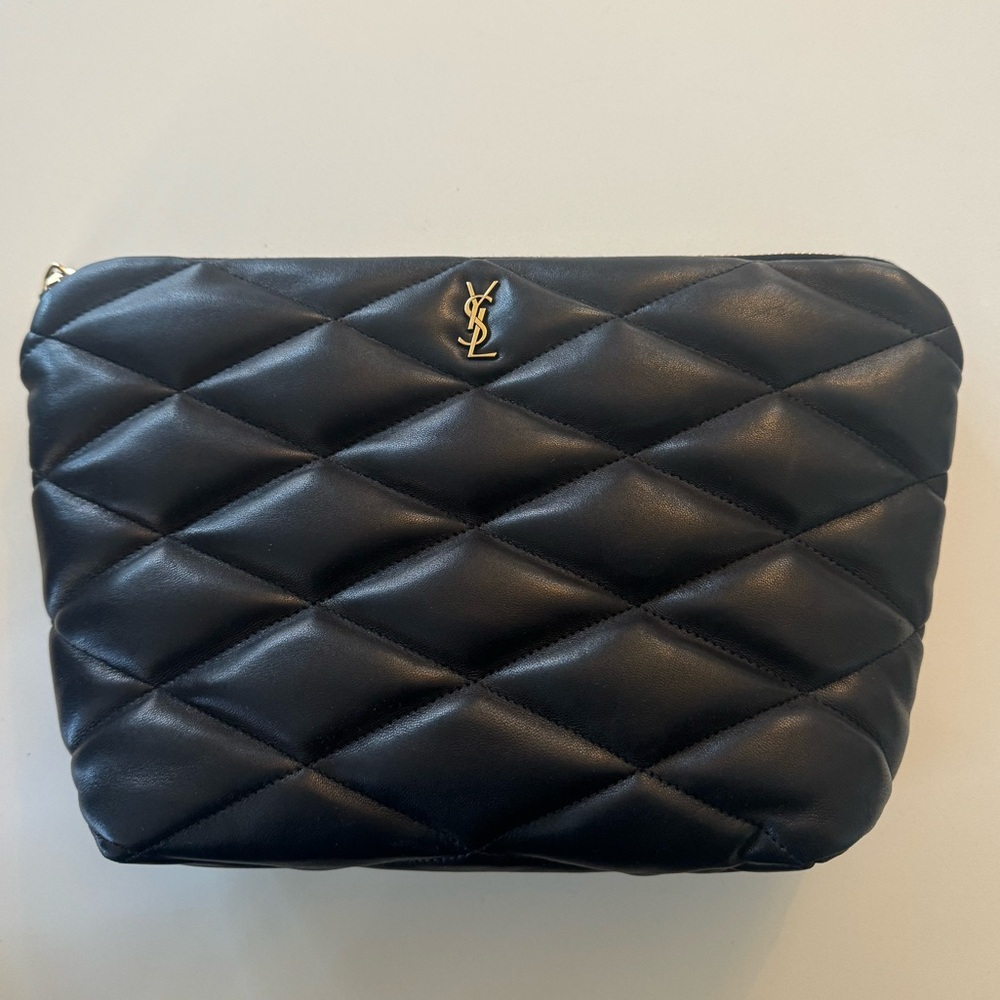 Saint Laurent Sade Quilted Leather Pouch
